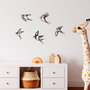 Wallity Birds-2 Escultura de Pared de Metal Multicolor